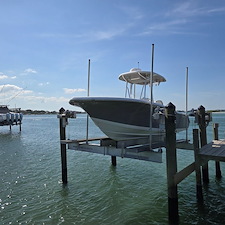 Beamless-Boat-Lift-Installation-in-Stuart-Florida-Neptune-Boat-Lifts-by-Lands-End-Marine-Construction 0